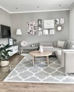 Sofa and coffee table as centrepieces of living room