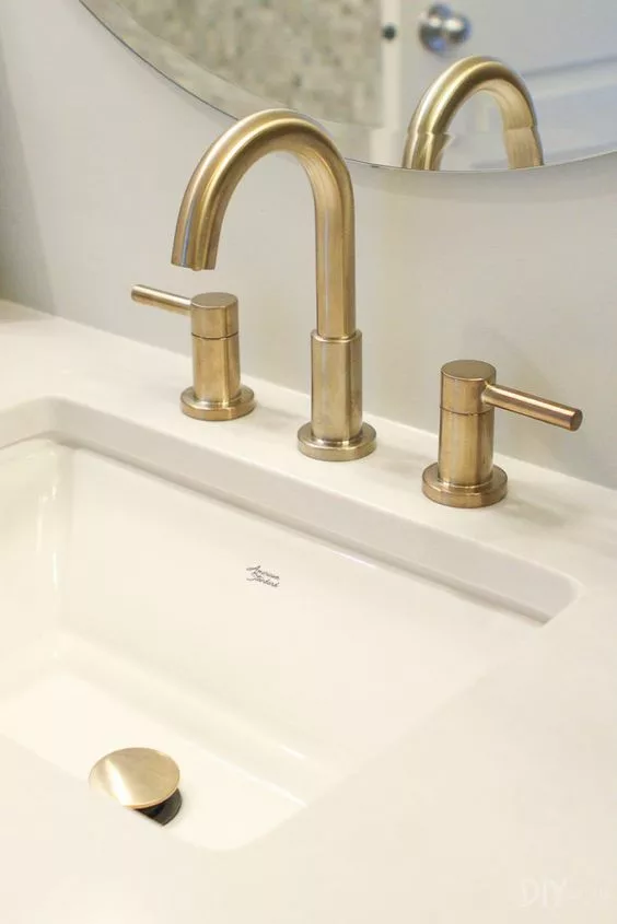 Gold bathroom faucet