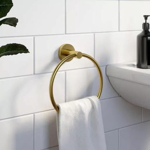Gold towel holder