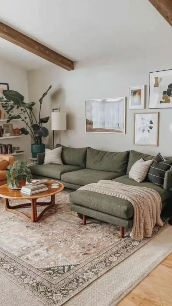 Earthy toned living room