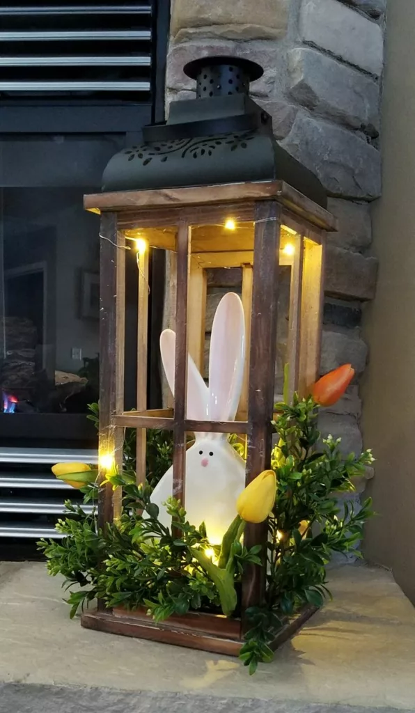 Easter bunny in lantern