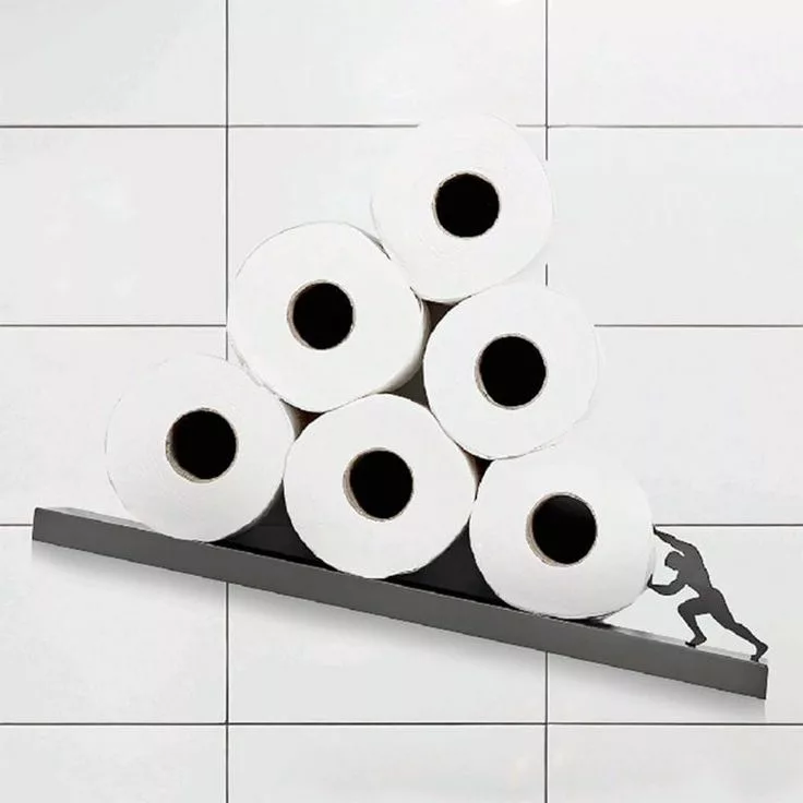 Toilet paper rolls as avalanche