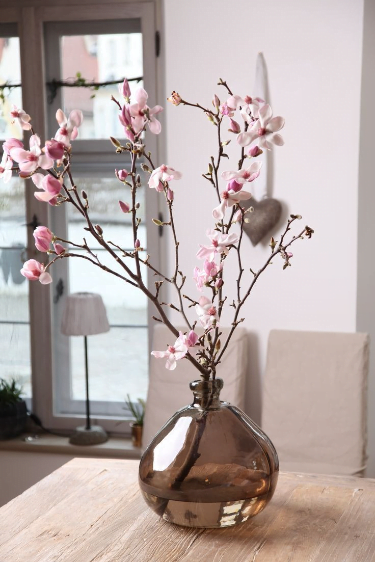 Blossom branches in a vase