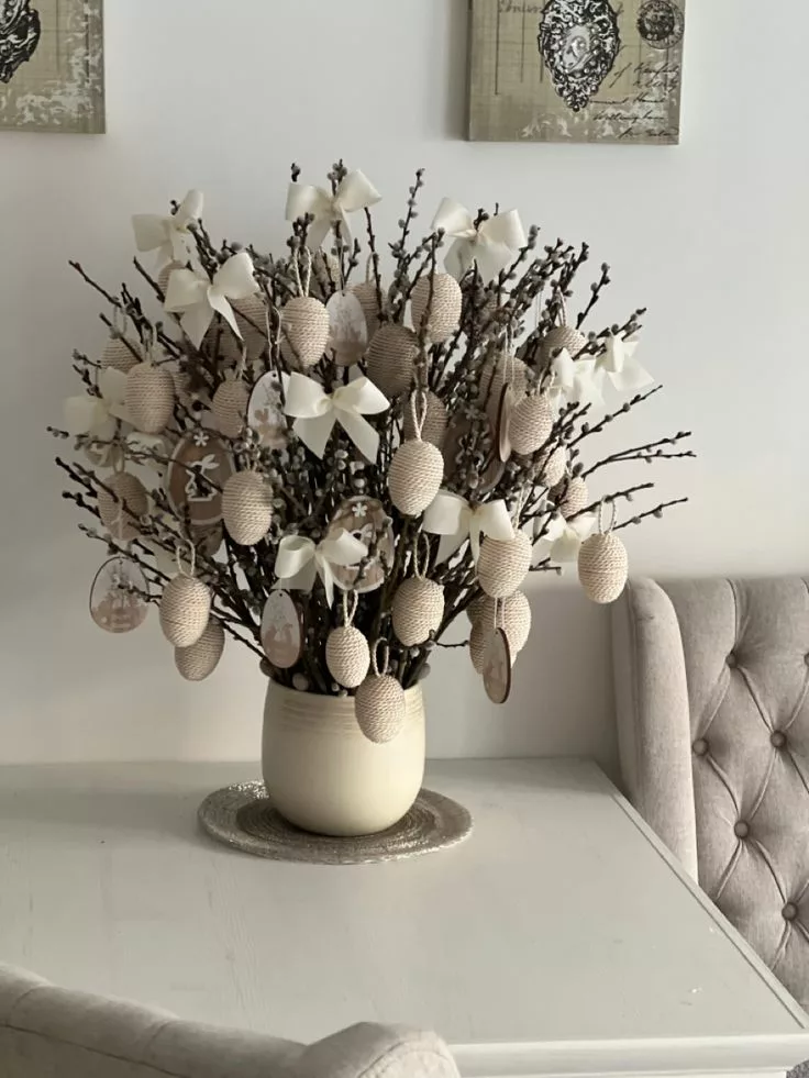 Easter tree in neutral colors