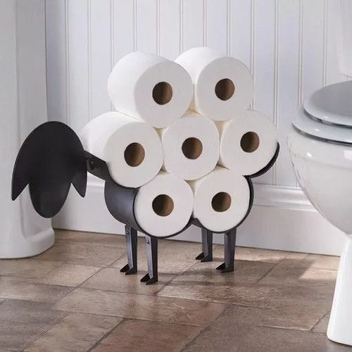 Standing sheep toilet paper holder